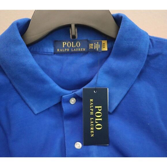 Polo Ralph Lauren 711863763001 Men's Sz 2XB Blue Multi Ombré Polo Shirt $125 - Picture 5 of 7